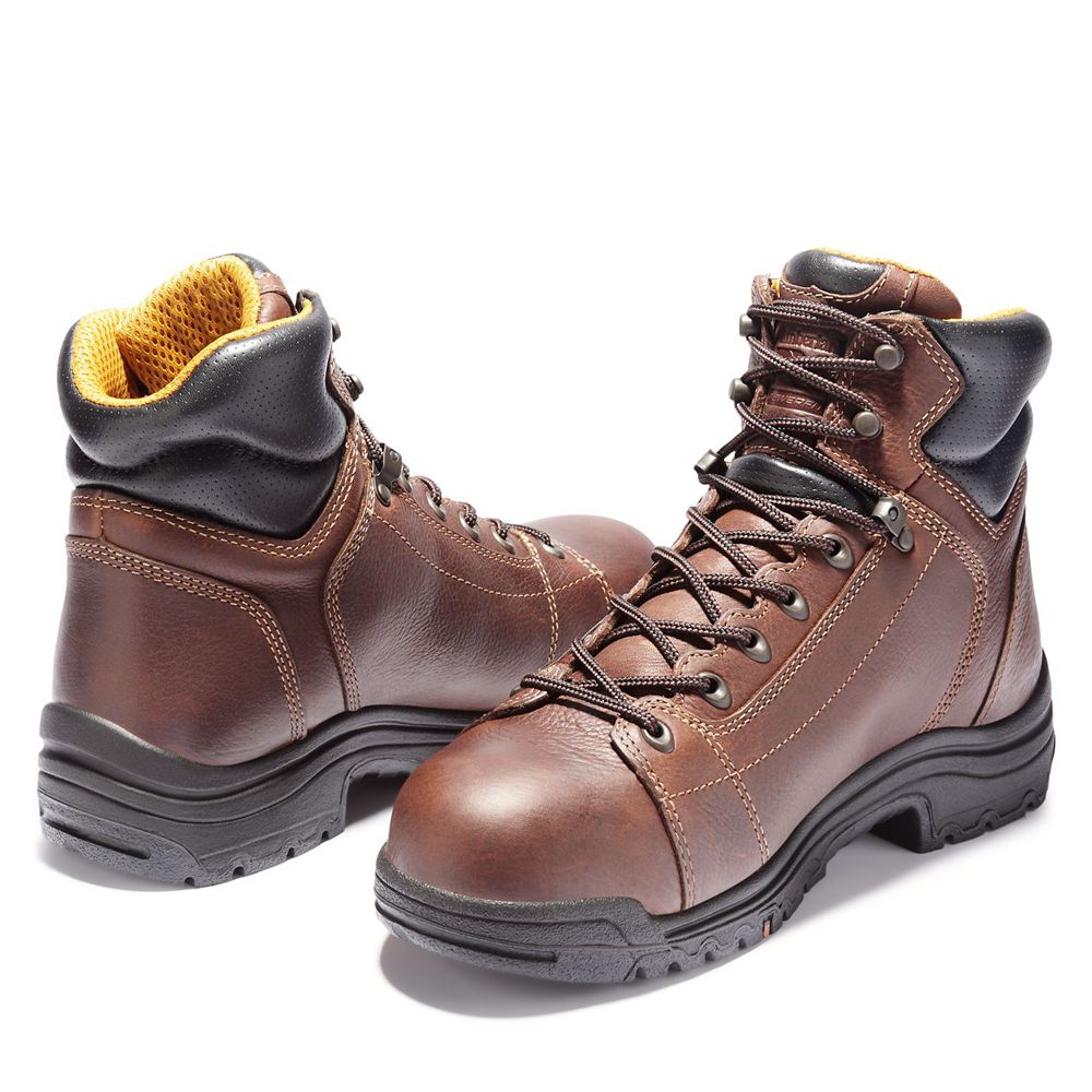 Botas de Trabajo Timberland Hombre Pro® Titan® 6\" Lace Alloy Toe Marrones - Chile TSN-421769